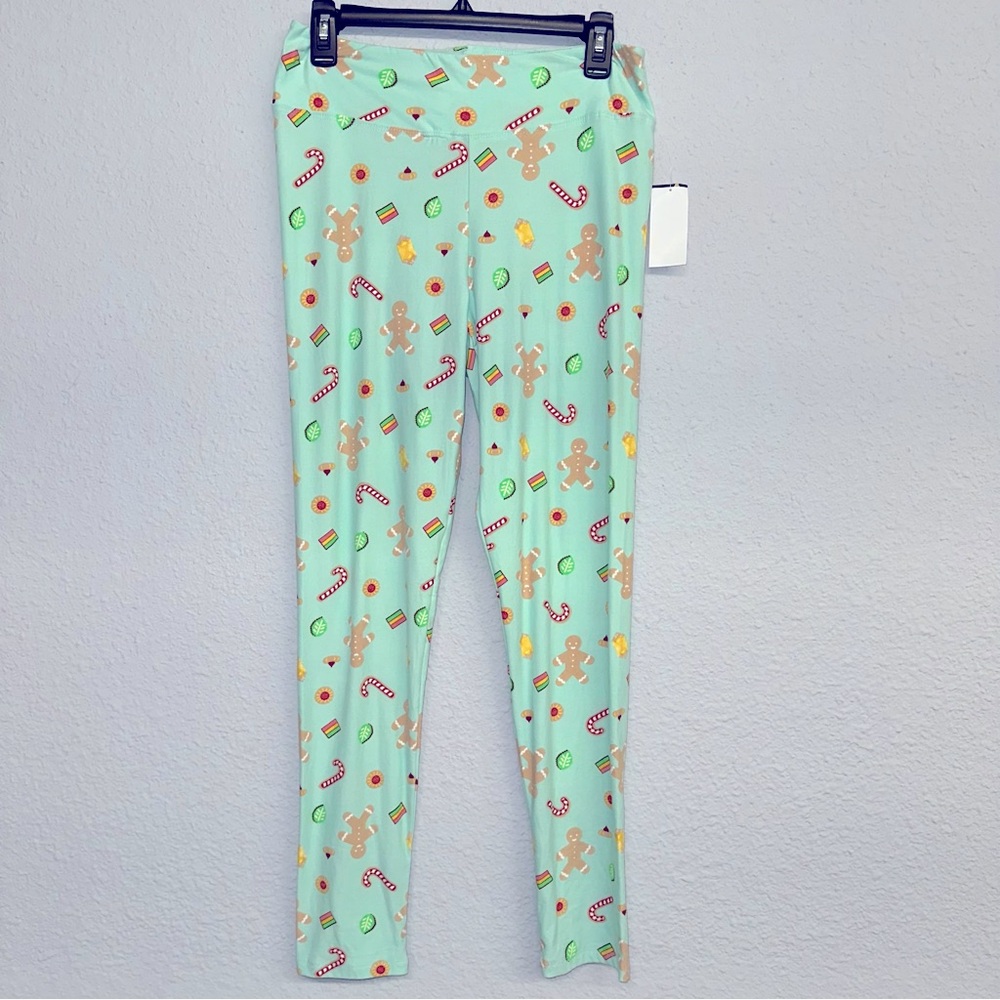 Juniors mint Derek Heart Christmas leggings sz XL NWT